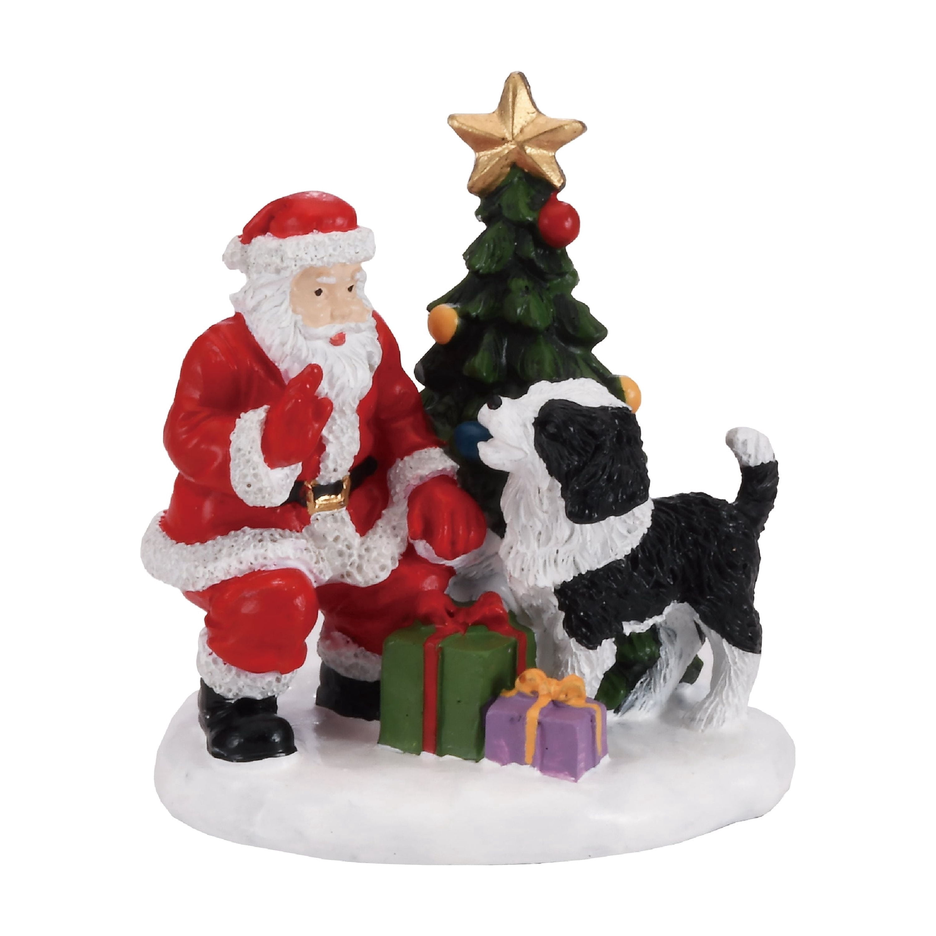 A Very Merry Pup Christmas Village Decorative Figurine, Multicolor, 4", by Holiday Time