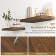 thumbnail image 4 of 48 Inch Floating Shelves, 9.3 Inch Deep Wall Shelves for Bathroom, Living Room, Bedroom, Kitchen, Deep Long Shelf Wall Mounted 2 Pack Shelf for Books, Decor, Walnut, 4 of 13
