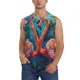 thumbnail image 1 of Balery Romantic Flamingo Pair Camisetas sin mangas para hombre, absorbe la humedad y protege contra el mal olor.-3X-Large, 1 of 7