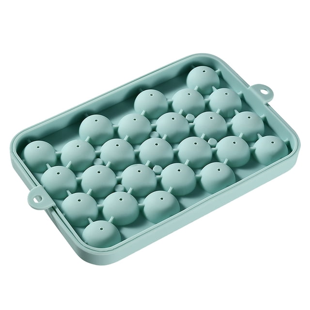 for Freezer | 25 Grid Silicone Tray with Small Round Ice for Everyday Chill and Party Refreshments