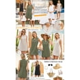 thumbnail image 5 of Fiophy 100% Linen Dress Sleeveless V Neck Tank Dress Summer Casual Above Knee Length Dresses with Ruffle Collar & Pockets,Flax, L, 5 of 8
