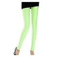 thumbnail image 2 of Miluxas Shiny Leggings High Waist Neon Leggings Elastic Stretch Skinny Comfy Lightweight Pants Tights Disco Party Rave Mint Green 4(S), 2 of 3