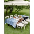 thumbnail image 5 of 60x120 Inch Outdoor Tablecloth with Umbrella Hole Zipper Rectangle Beach Lighthouse Rectangular Tablecloths Outside Waterproof Coastal Ocean Sky Birds Oil Painting Patio Table Cover for Picnic Party, 5 of 8