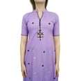 thumbnail image 4 of Bimba Womens Designer Lavender Ethnic A-Line Embroidered Indian Casual Kurti-26, 4 of 9