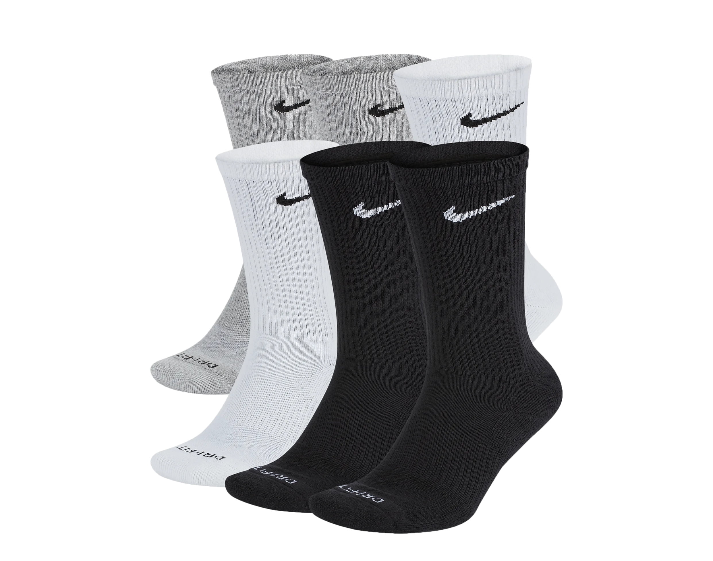 Nike Everyday Plus Cushion Crew Socks - 6 Pair Pack Medium Walmart.com