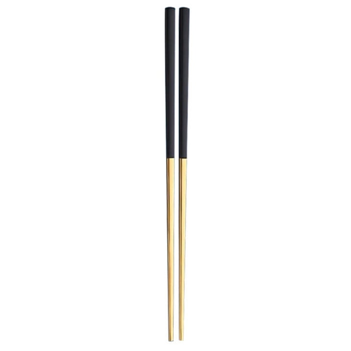 1 Pair Reusable Chopsticks Metal Korean Chinese Stainless Steel Chopsticks 