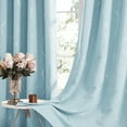 thumbnail image 7 of Deconovo Silver Wave Foil Printed Blackout Curtains for Living Room，2 Panels, 52x84 inch, Sky Blue, 7 of 7
