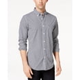thumbnail image 2 of Men's Tommy Hilfiger Capote Classic-Fit Solid Shirt Color: Navy Check Size: XL, 2 of 3