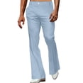 thumbnail image 2 of Samdudou Mens Flare Pants Bell Bottom Dress Trousers Vintage 70S Retro Style Flat Front formal Slacks for Daily Casual with Pockets, 2 of 7