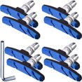 thumbnail image 1 of 4 Pairs V Brake Pad Modified Accessories Universal Wheel Block Part Silent Outdoor Cycling Braking Pads Bike Replace Accessory Blue, 1 of 9