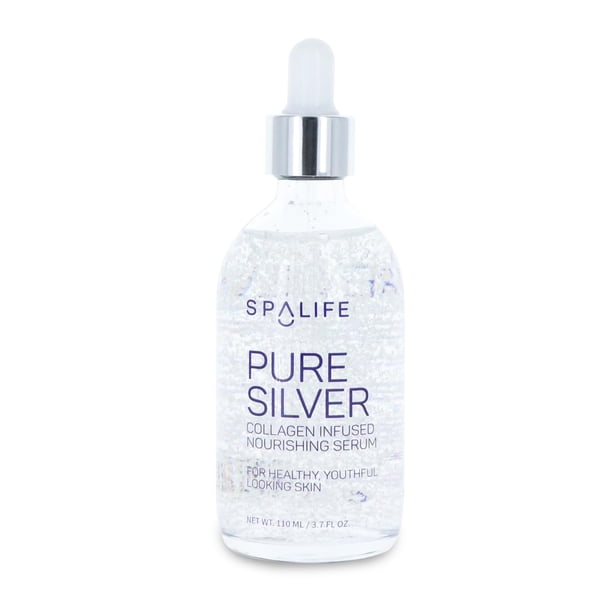 Suero facial Spa Life: Sueros nutritivos de oro y plata (plata nutritiva y colágeno) 110 ml (3,7 onzas líquidas) - Aumenta la firmeza, la hidratación y la luminosidad