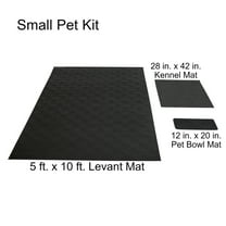 G-Floor New Pet Parent 3-Piece Floor Mat Kit, Midnight Black, Small