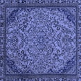 thumbnail image 1 of Ahgly Company Machine Washable Indoor Square Abstract Blue Modern Area Rugs, 7' Square, 1 of 4