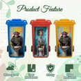 thumbnail image 4 of Wheelie Bin Stickers 2 Sheets Giraffe and Gorilla on Toilet Sticky Dustbin Stickers Decal 15in x 32in Waterproof Large Wraps for DIY Trash Cans Bins Driveway Garden Outdoor Indoor Patio Decor, 4 of 9