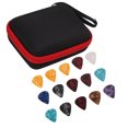 thumbnail image 2 of Guitar Pick Bag Set, Scratch Resistant Large Space Guitar Pick Holder Case  For Storage Black And Red, 2 of 8