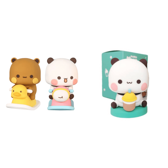 Figuras Oso Panda Kawaii Bubu Dudu 6 5 Cm Regalo Cumpleaños Y Navidad (2 Uds.)