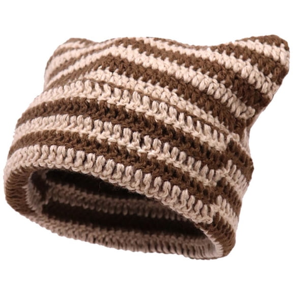 PBPBOX Coffee Beanie Hat 1Set Warm Decorative for Women Clothing Accessory