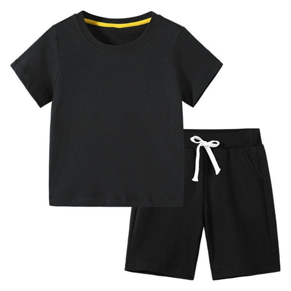 Odeerbi 18M-12Y Niños Niñas Conjunto de Verano Deportivo Camiseta de Manga Corta de Algodón Shorts Conjunto de Dos Piezas Suave
