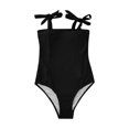 thumbnail image 4 of Yubnlvae swimsuit women Women's Printed Lace Up One-Piece Swimsuit Bathing Suit Swimmwear Black, 4 of 5