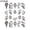 STZ646, variant on UDIYO Floral Feather Simple Drawing Women Nail Sticker Decal Beauty DIY Manicure Tools