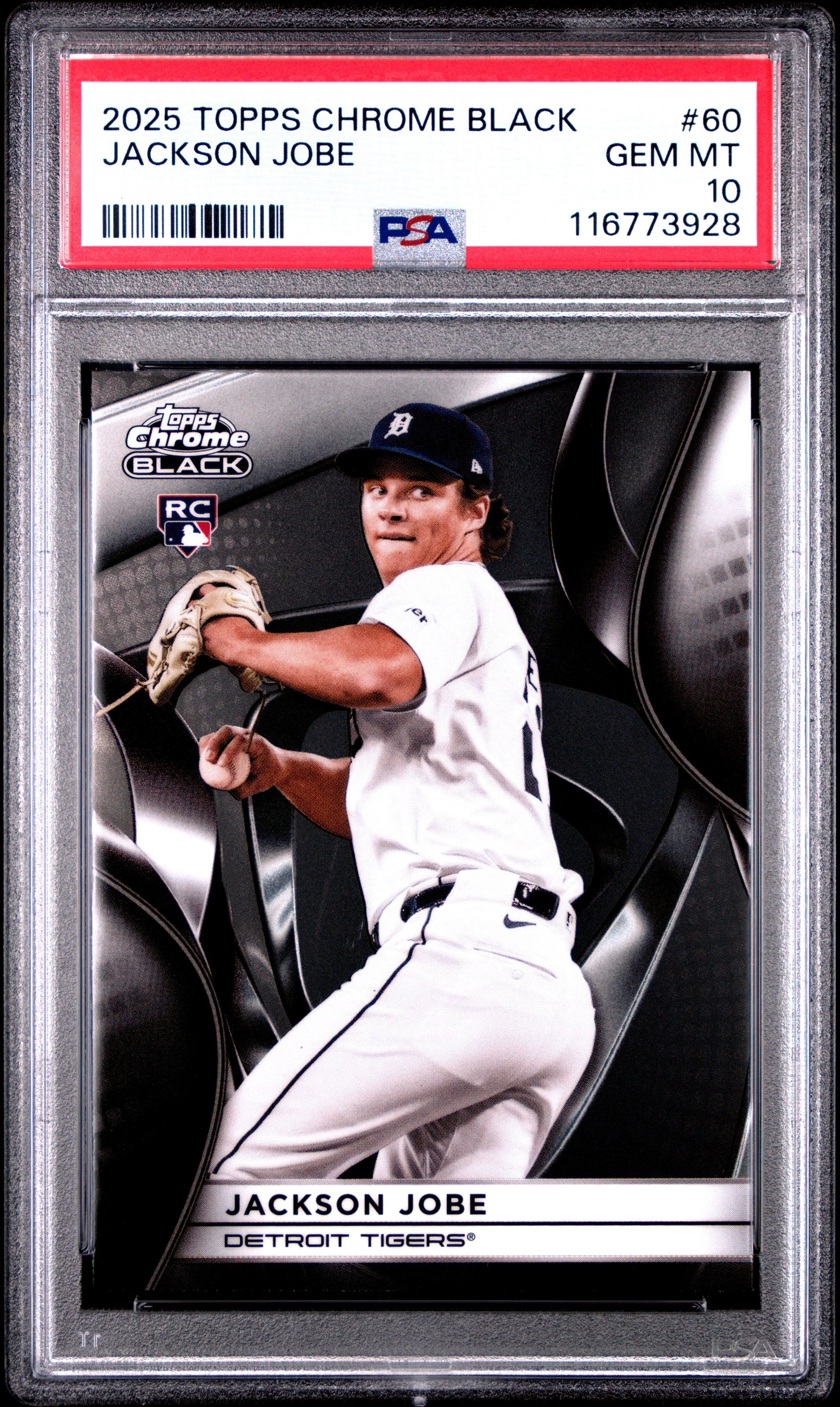 Jackson Chourio Brewers 2022 Bowman Chrome Rookie Card #BCP79 PSA 
