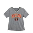 thumbnail image 5 of Women's Gameday Couture Gray Maryland Terrapins Iconic Edge Rhinestone V-Neck T-Shirt, 5 of 7