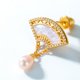 thumbnail image 2 of Pendientes en forma de abanico de concha blanca de diseño, cuentas de concha S925 clásicas y elegantes, estilo chino largo ShuxiuWang 9024715081414, 2 of 2