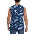 thumbnail image 4 of Fotbe Men's Blue Bus Print Men's Sleeveless Muscle Tank Tops Casual T-Shirts for Gym Workout Beach-Medium, 4 of 8