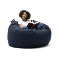 thumbnail image 3 of Big Joe Chaise de Pouf Rempli de Mousse, Grande, Lenox de Cobalt, 3 of 5