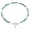 B, variant on Elova Hand Strung Dainty Beaded Layering Chain, Beautiful Turquoise & Pearl Bead Accent, Easy-to-Layer Fashion Statement Necklace