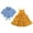 Yellow, variant on Mercatoo Toddler Girl Clothes 3T Toddler Kids Baby Girls Denim Jacket Polka Dot Slip Layered Dress Set Outfits