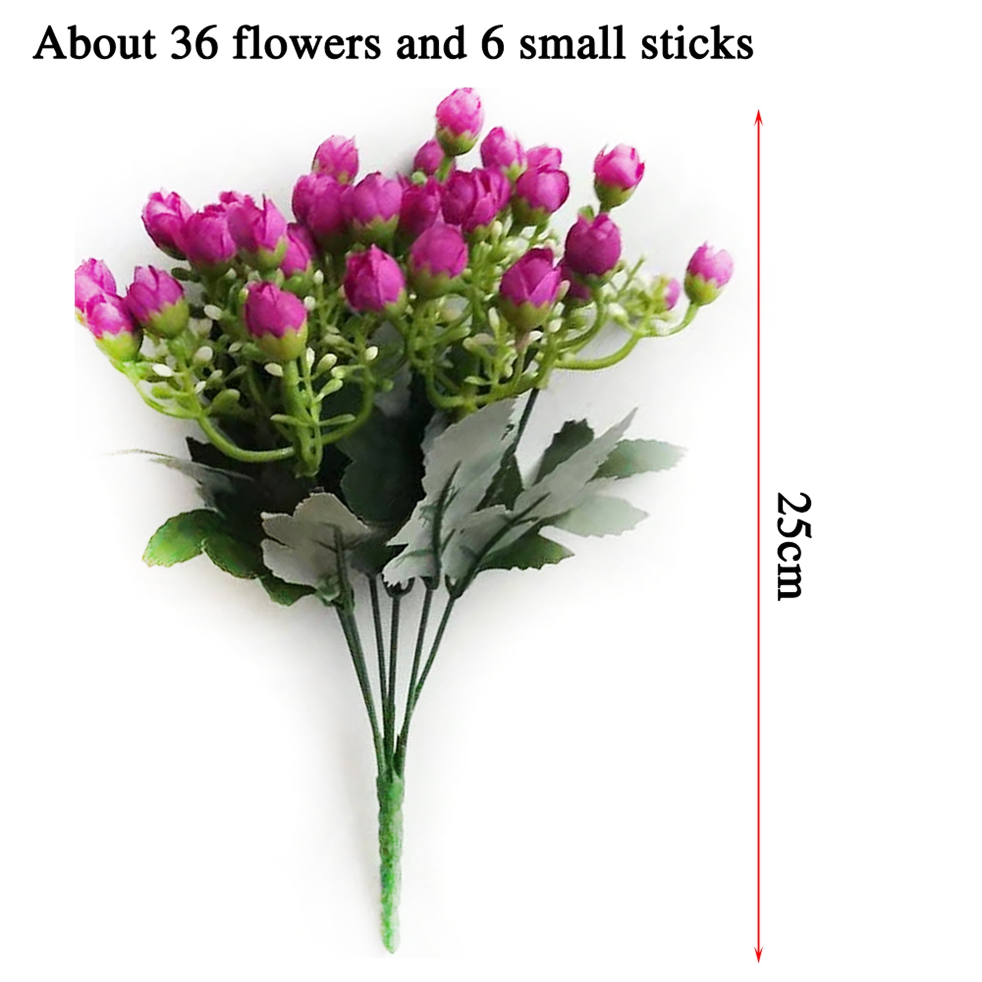 36 Heads Artificial Silk Flowers Bunch Wedding Home Decor Grave Outdoor Bouquet Walmart Com Walmart Com