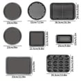thumbnail image 7 of CHEF LANG Bakeware Sets, Baking Pans Set, Nonstick Oven Pan for Kitchen, 15 Pieces Including Rack, Cookie Sheet, Cake Pans, Loaf Pan, Muffin Pan, Pizza Pan - Grey, 7 of 7