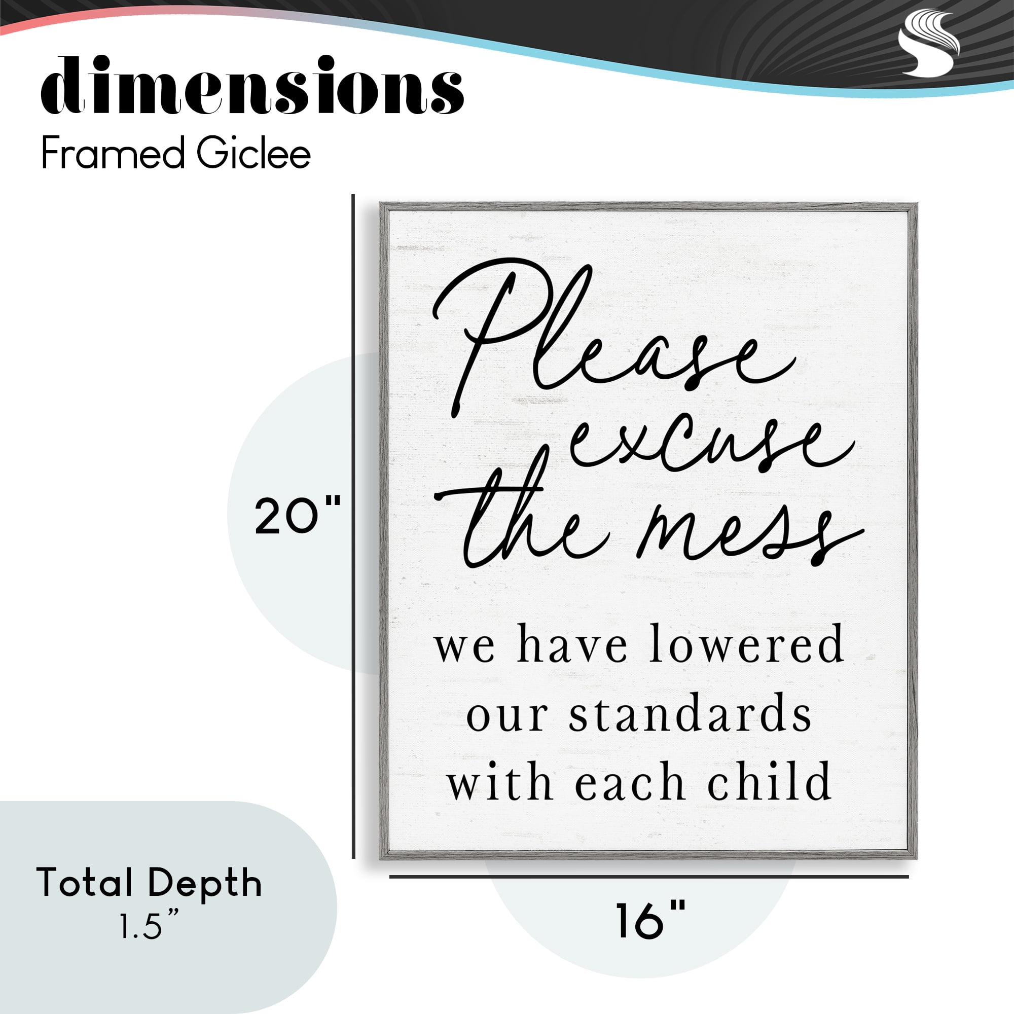 Lowered Stand With Each Child Gray Framed Giclee Art, design by Lettered and Lined