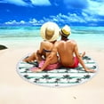 thumbnail image 5 of Beach Towels Oversized Round Printed Microfiber Beach Towel Super Lightweight Colorful Bath Towel Sandproof Beach Blanket Beach Mat Multi-Purpose Towel For Travel Swimming Pool on Clearance, 5 of 8