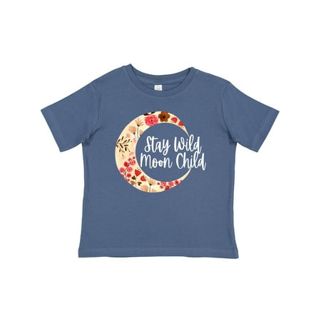 

Inktastic Baby Stay Wild Moon Child Crescent Moon with Flowers Gift Baby Girl T-Shirt