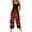 Deep Red, variant on Women's Casual Sleeveless Christmas Print Cotton Jumpsuit, Black, Size L