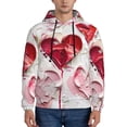 thumbnail image 2 of Zufioo Textured Heart Abstract Art Design Fleece Comfortable Hoodie for Mens,Sweatshirt for Men,Pullover Hooded Sweatshirt for Men -Medium, 2 of 5
