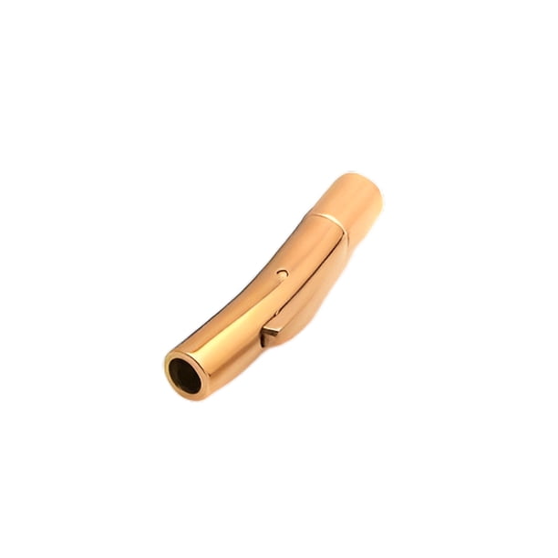 Jumpingount de cuero de acero inoxidable, conector de cuerda, brazalete para adultos, extremo del cordón, tapa, punta, fabricación de joyas, Ropa, zapatos y accesorios Miscelánea Oro rosa 3 mm Jumpingount AP015610-07B