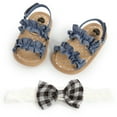 thumbnail image 2 of ITFABS Baby Girls Summer Sandals Anti-Slip Soft Sole Ruffle Flat Shoes, 2 of 9