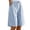 Blue-striped, variant on Women's Plaid Cotton Linen Shorts Casual Gingham Bermuda Shorts High Waist Comfy Summer Shorts with Pockets