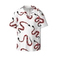 thumbnail image 6 of Kdxio Men's Hawaiian Shirt for Men Short Sleeve Shirt Red Snake Summer Casual Holiday Beach Button Down T-Shirts, 6 of 7