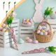 thumbnail image 1 of Decoraciones de Pascua, adornos de Pascua, adornos colgantes de zanahoria de Pascua de 12,6 pulgadas, 5 huevos artificiales ensartados con zanahorias de espuma, adornos colgantes de zanahoria de Pascu, 1 of 6