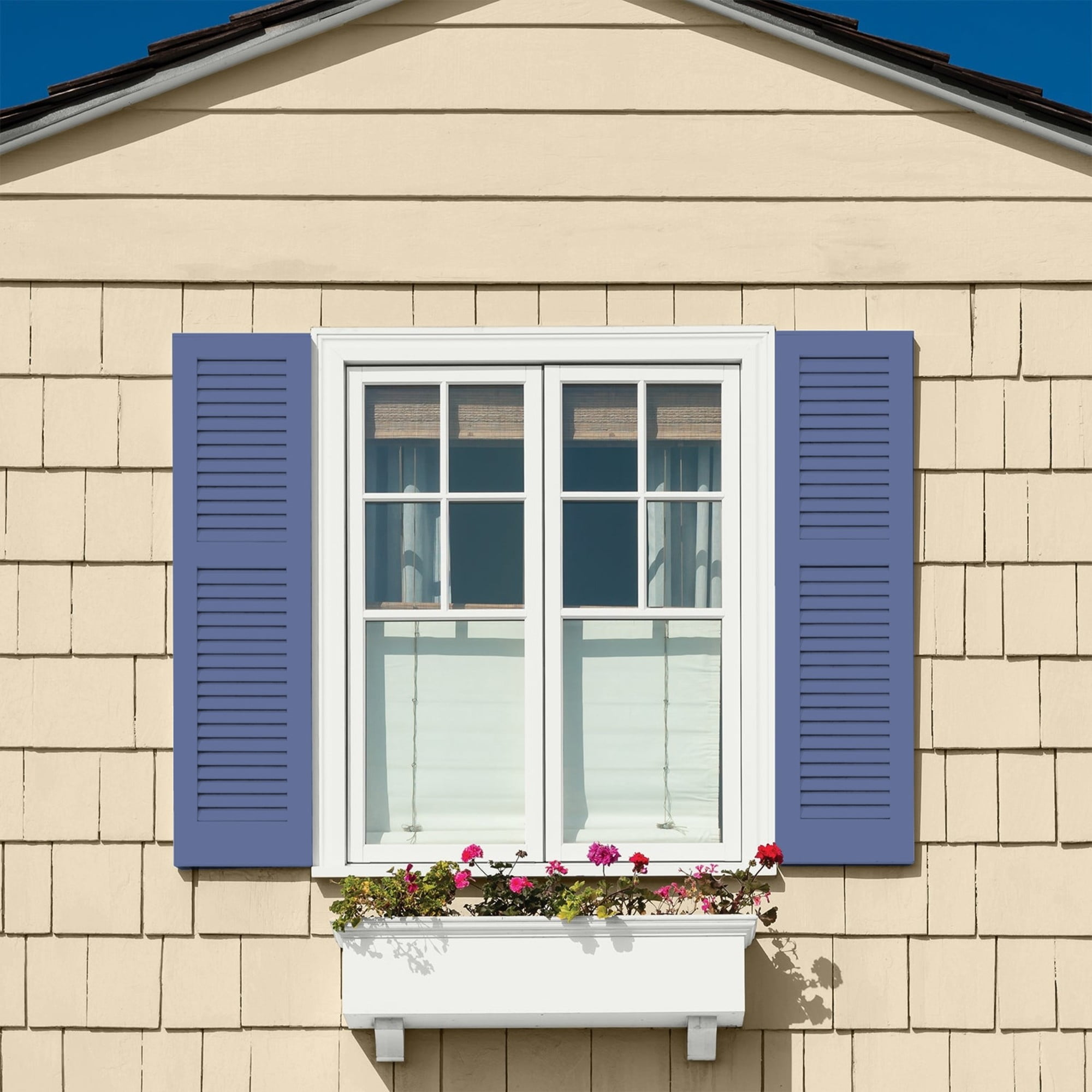 Glidden HEP Blueberry Patch / Blue Satin Exterior Paint with Primer, 1 Gallon
