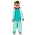 thumbnail image 4 of Sesame Street Toddler Kids' Union Suit Embroidered Hooded Footless Character Pajama Lounge Sleepwear - Elmo Abby Cadabby, 4 of 7