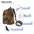 thumbnail image 4 of Yiaed Vintage Butterfly Green Print Backpack, Premium Laptop Backpack, Travel Backpack for Women, Lightweight Backpacks, Comfortable Back Pack-Medium, 4 of 5