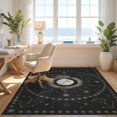 thumbnail image 3 of Design&I 8'x10' Washable Area Rug Witchy Celestial Moon Design With Gothic Mystical Star Border Snake Flowing for King Size Bedroom, Under Bed, Sleek Flatweave Pet Friendly, 3 of 7