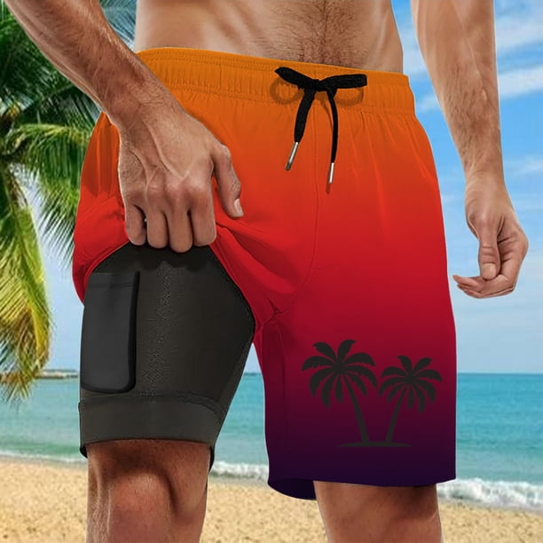 WILLBEST Bañador Deportivo Corto para Hombre, con Forro de Compresión y Entrepierna, con Bolsillos, 795