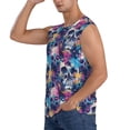 thumbnail image 3 of Fotbe cool Skull colorful Men's Camiseta sin Mangas Estampada para Hombres, Playera Casual para Gimnasio, Entrenamiento, Playa-3X-Large, 3 of 7