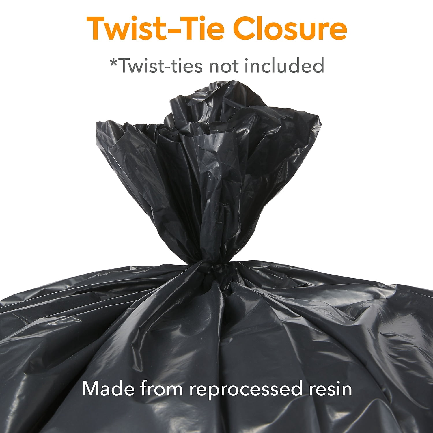 Staples Coastwide Professional 20-30 Gallon Trash Bag 30" x 36" Low Density 1.35 mil Black 150